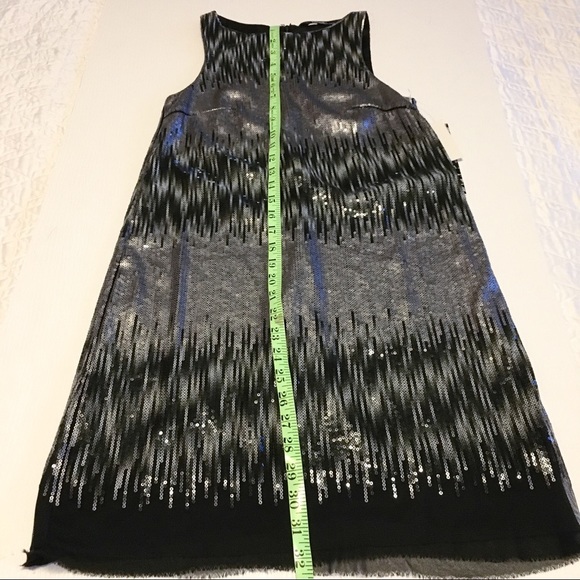 nwt Kensie Sequin Ombre Mini Dress in Silver Black Combo Size 2 Small - Picture 9 of 13